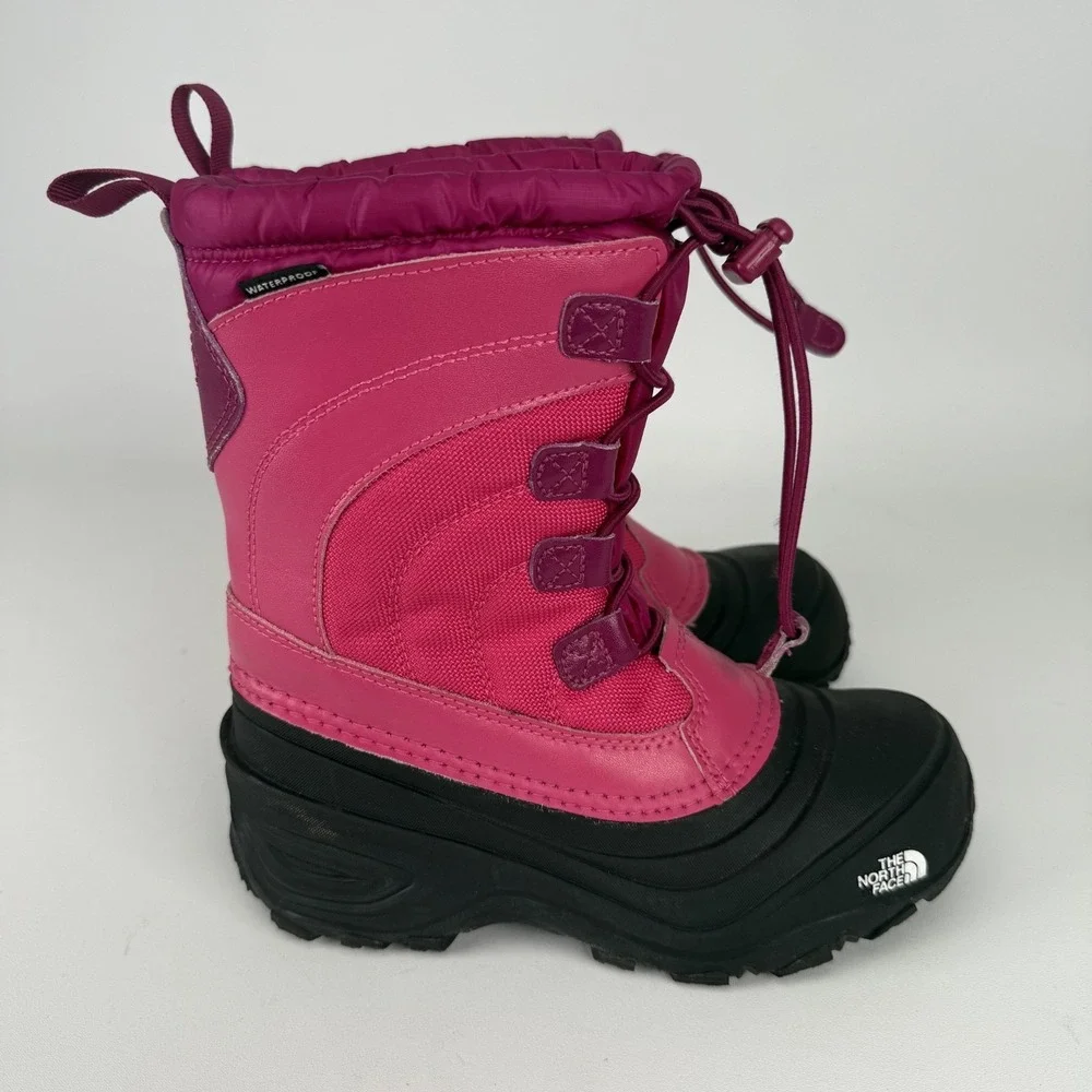 The‎ North Face Alpenglow IV Girls Winter Sz 1 Paradise Pink Snow Boots NF0A2T5P